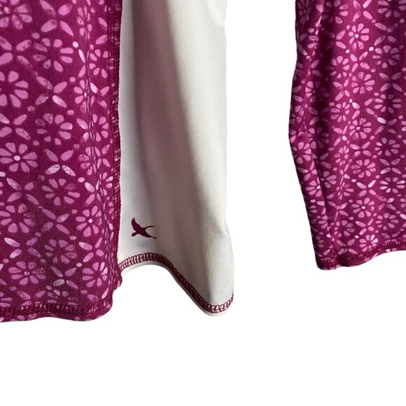 Eddie Bauer Women’s Pink Floral Long Sleeve Hiking Top - Picture 4 of 8